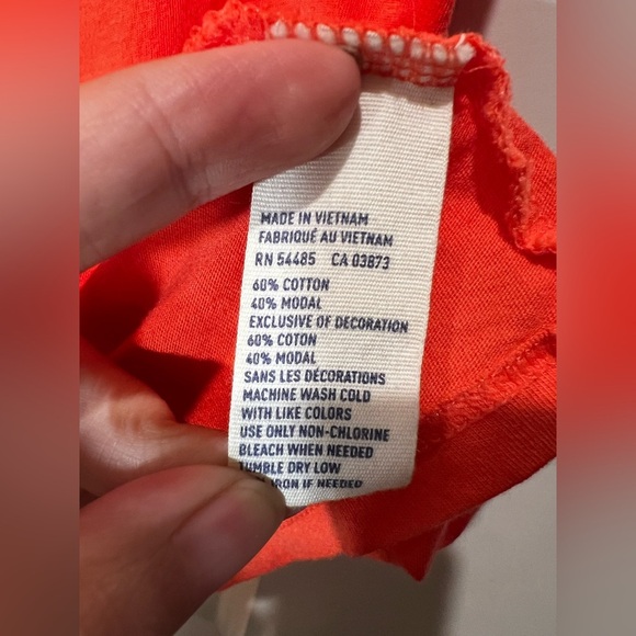 American Eagle Orange Short Sleeve T-shirt Size Small - Picture 5 of 8